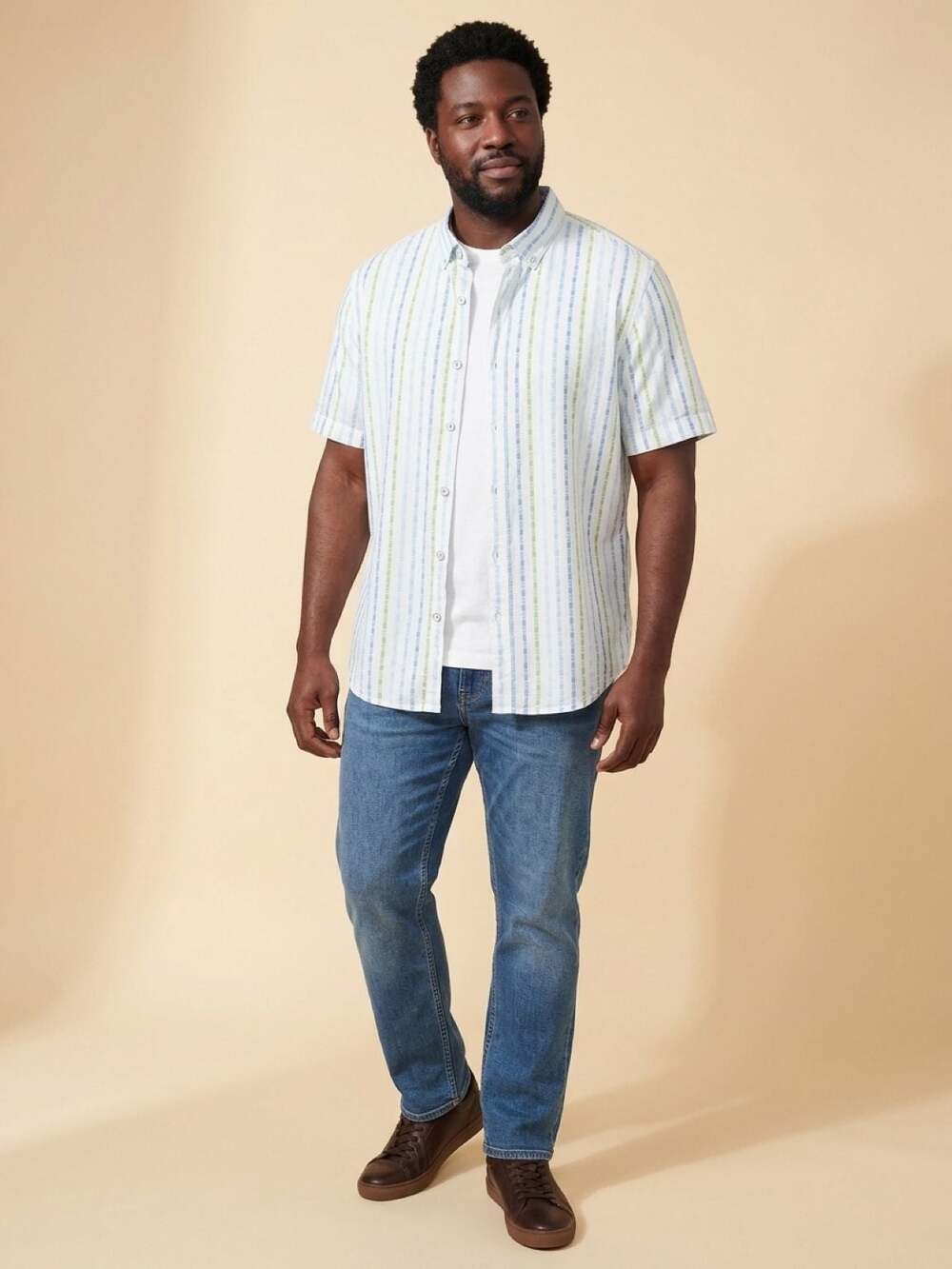 Tommy Bahama Relaxed Fit Striped Short Sleeve Button-Down Shirt